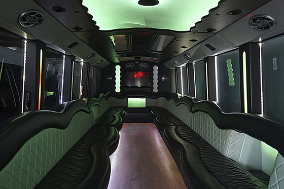 inside the 35 passenger party bus